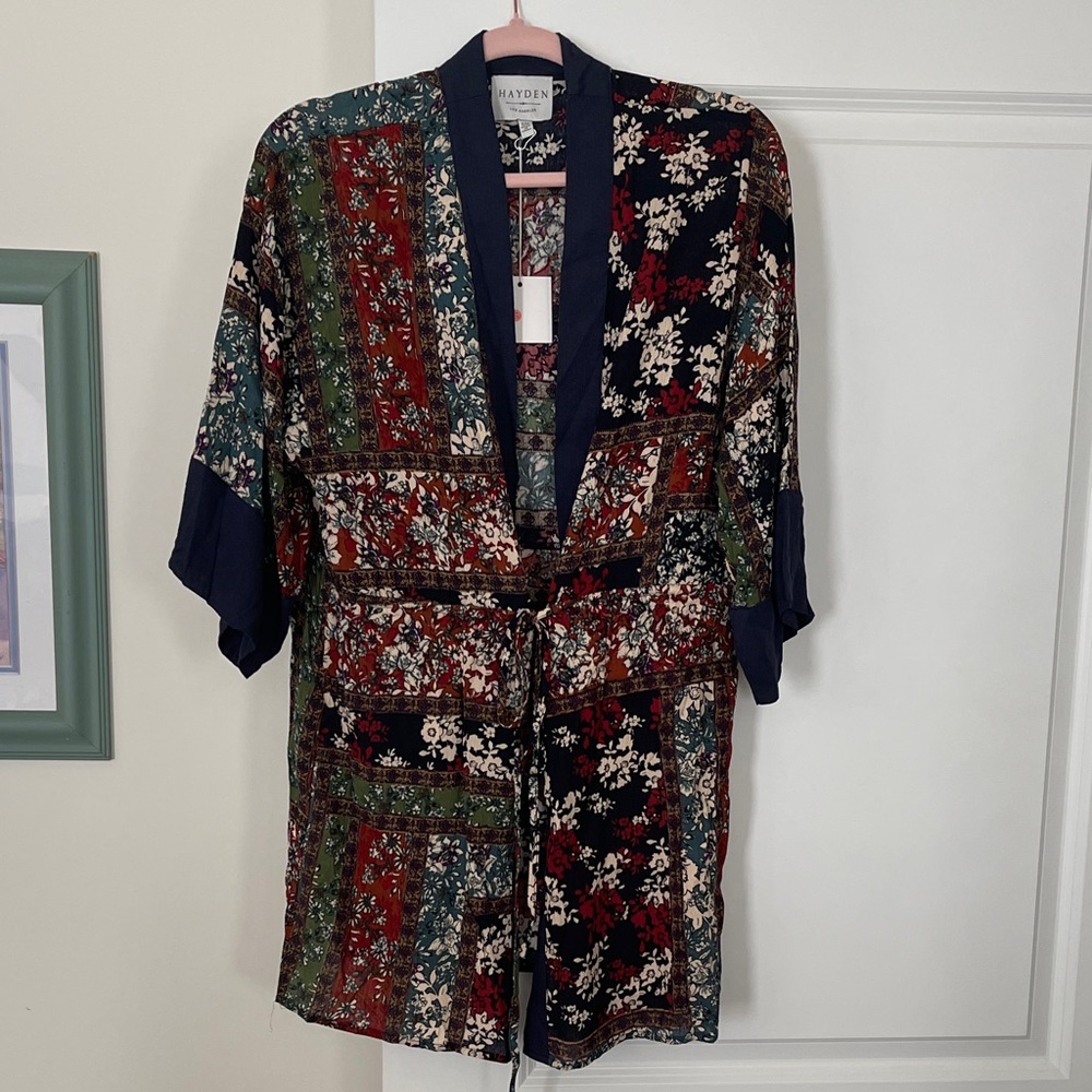 Boho style Hayden Floral Patchwork Kimono Jacket